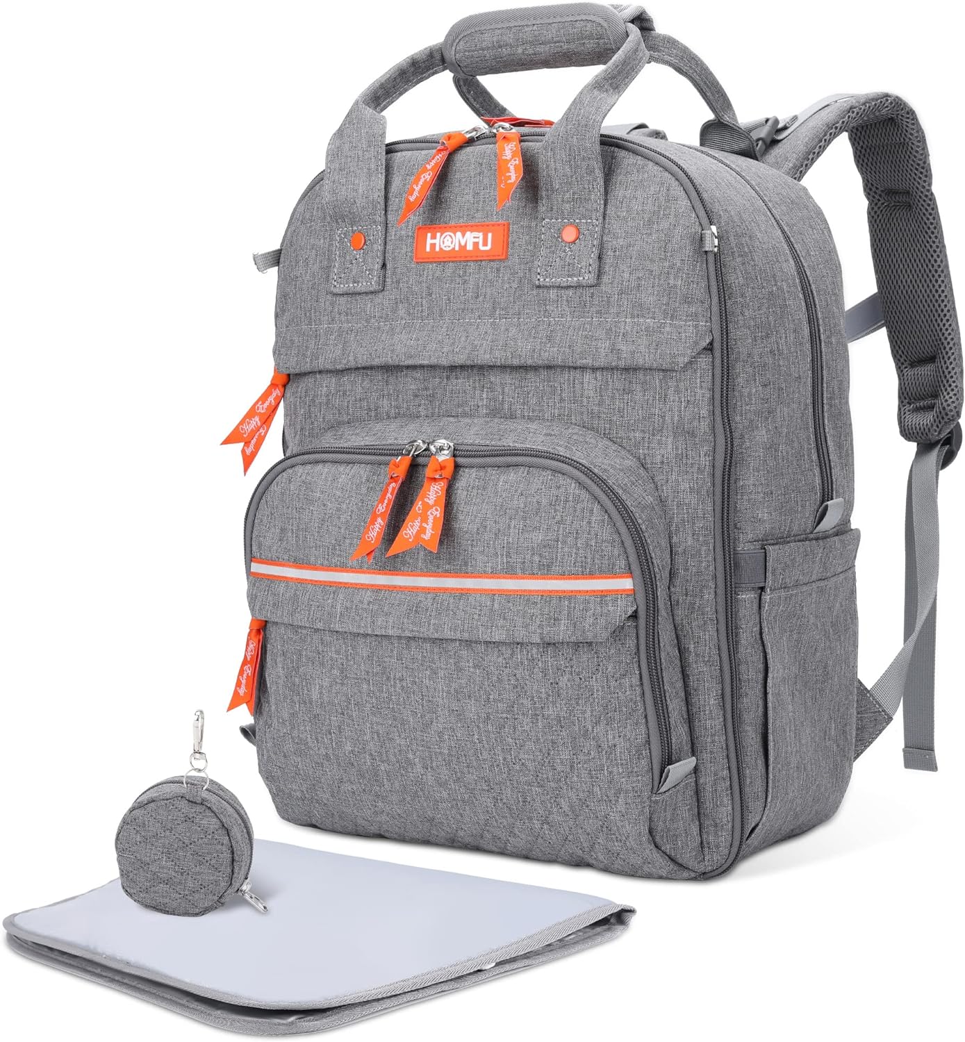 Homfu Diaper Bag Backpack Mommy Hospital Baby Bags for Girls Boys Multifunction Large Laptop Travel Backpack Mom Dad Diaper Bag with Changing Pad Waterproof Fashion Maternity Baby Diaper Bag Tote